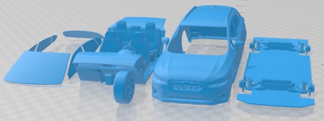 Subaru Crosstrek 2021 Printable Car 3D 打印模型 .c4d .max .obj .3ds .fbx .stl .blend 