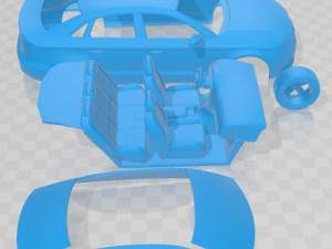 Audi A3 Sedan 2014 Printable Car 3Dプリントモデル