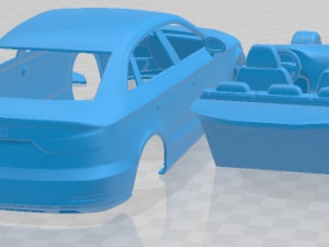Audi A3 Sedan 2014 Printable Car 3Dプリントモデル
