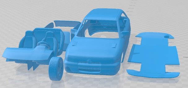 Opel Astra GSi 1991 Printable Car Modelo de Impressão 3D .c4d .max .obj .3ds .fbx .stl .blend 