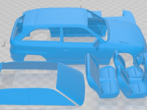 Opel Astra GSi 1991 Printable Car Modelo de Impressão 3D