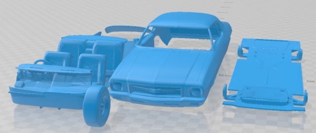 Holden Monaro HQ GTS 1973 Printable Car 3Dプリントモデル .c4d .max .obj .3ds .fbx .stl .blend 