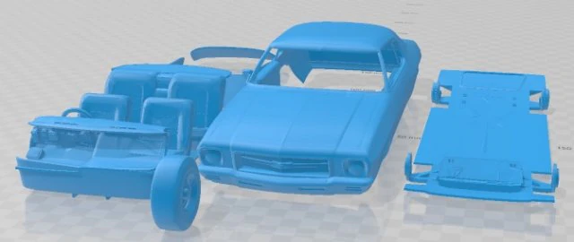 Holden Monaro HQ GTS 1973 Printable Car 3D Print Model .c4d .max .obj .3ds .fbx .stl .blend 