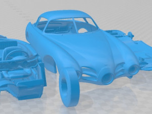 Abarth 1500 Biposto Coupe BAT 1952 Printable Car 3Dプリントモデル