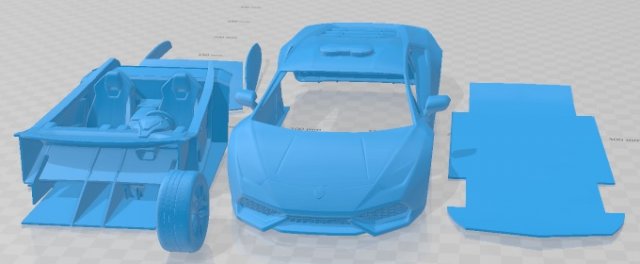 Huracan 2015 Police Printable Car 3D प्रिंट मॉडल .c4d .max .obj .3ds .fbx .stl .blend 