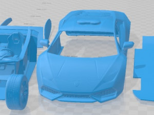 Huracan 2015 Police Printable Car Model do druku 3D