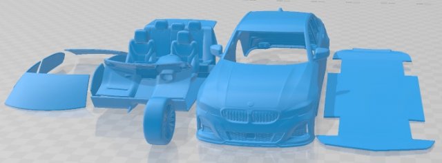 Alpina D3 S Sedan 2020 Printable Car 3D Print Model .c4d .max .obj .3ds .fbx .stl .blend 