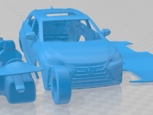 Lexus NX Hybrid 2017 Printable Car Modelo de Impressão 3D