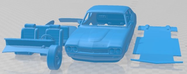 Capri RS 2600 1970 Printable Car Modèles 3D en vedette .c4d .max .obj .3ds .fbx .stl .blend 