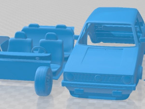 Volkswagen Golf A1 GTI 1975 Printable Car 3D-printmodel