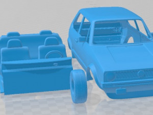 Volkswagen Golf A1 GTI 1975 Printable Car 3D-Druckmodell