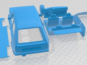Volkswagen Golf A1 GTI 1975 Printable Car 3D-Druckmodell