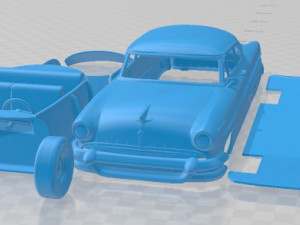 Lincoln Capri Hardtop Coupe 1955 Printable Car 3D 프린트 모델