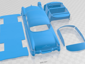 Lincoln Capri Hardtop Coupe 1955 Printable Car Modelo de Impressão 3D