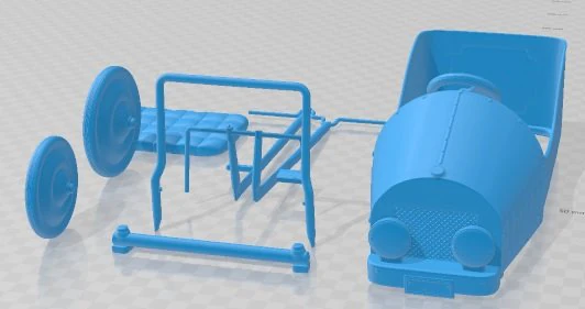 Baghera Pedal Toy Printable Car 3D Print Model .c4d .max .obj .3ds .fbx .stl .blend 