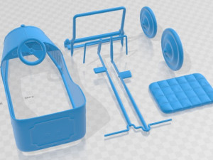 Baghera Pedal Toy Printable Car 3D Print Model