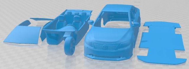 Toyota Camry EU 2014 Printable Car 3D Baskı Modeli .c4d .max .obj .3ds .fbx .stl .blend 