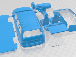 Volkswagen Golf Variant 2014 Printable Car Modello di stampa 3D