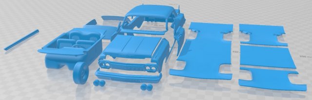 Chevrolet Impala SS 409 1962 Printable Car 3D-Druckmodell .c4d .max .obj .3ds .fbx .stl .blend 