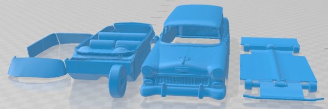 Chevrolet Nomad Wagon 1955 Printable Car Modèles 3D en vedette .c4d .max .obj .3ds .fbx .stl .blend 