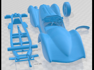Alfa Romeo 8c 2900 Spider Printable Car 3D-printmodel