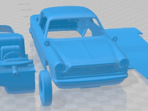 Fiat 2300 S Coupe 1961 Printable Car 3D-printmodel