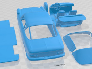 Fiat 2300 S Coupe 1961 Printable Car 3D-printmodel