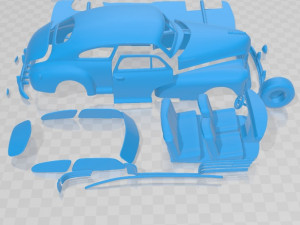 Chevrolet Fleetline Aero Sedan 1948 Printable Car Modelo de Impressão 3D