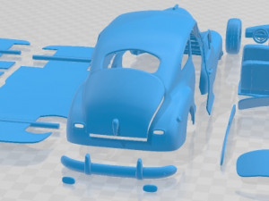 Chevrolet Fleetline Aero Sedan 1948 Printable Car Modelo de Impressão 3D