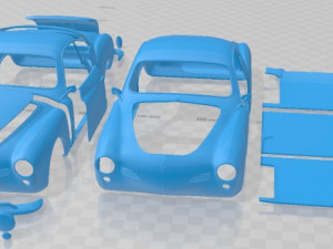 Volkswagen Karmann Ghia Coupe 1955 Printable Car 3Dプリントモデル