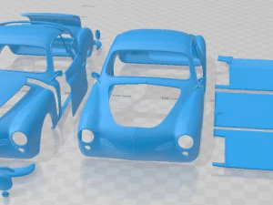 Volkswagen Karmann Ghia Coupe 1955 Printable Car 3D Print Model