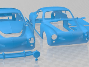 Volkswagen Karmann Ghia Coupe 1955 Printable Car 3D-printmodel