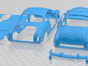 Volkswagen Karmann Ghia Coupe 1955 Printable Car 3D Print Model