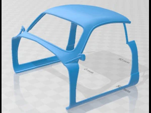 Volkswagen Karmann Ghia Coupe 1955 Printable Car 3D Print Model