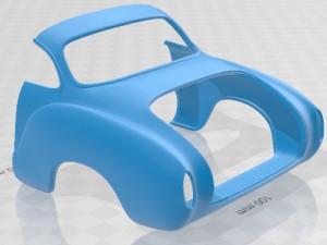 Volkswagen Karmann Ghia Coupe 1955 Printable Car 3D-printmodel