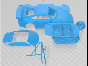 Porsche 911 GT3 RS 2019 Printable Car Model Cetak 3D