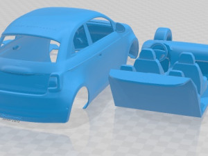 Fiat 500 31 2021 Printable Car 3D Принт Модель