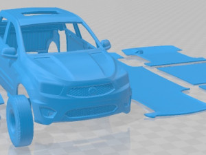 SsangYong Actyon Sports 2014 Printable Car Modello di stampa 3D