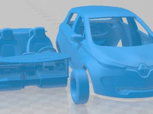 Renault ZOE 2016 Printable Car 3D Print Model