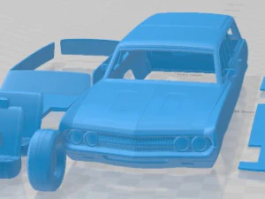 टोरिनो 500 स्टेशन वैगन 1971 मुद्रण योग्य कार 3D प्रिंट मॉडल