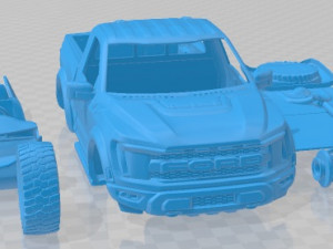 F 150 Raptor Regular Cab 2022 Printable Car in separate parts 3D 프린트 모델