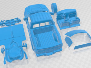 F 150 Raptor Regular Cab 2022 Printable Car in separate parts 3D 프린트 모델