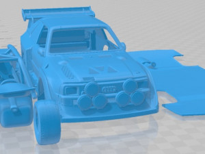 Audi Quattro Sport S1 1985 Printable Car Modelo de impresión 3D