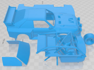 Audi Quattro Sport S1 1985 Printable Car Modelo de impresión 3D