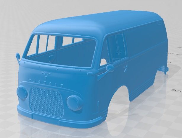 Taunus Transit FK1250 1963 Printable Body Van 3D Baskı Modeli .c4d .max .obj .3ds .fbx .stl .blend
