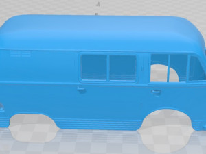Taunus Transit FK1250 1963 Printable Body Van 3D Baskı Modeli
