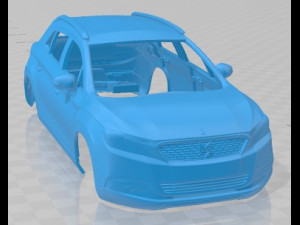 Peugeot DS 6 2017 Printable Body Car Modèles 3D en vedette