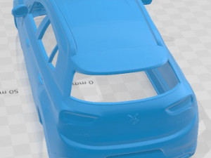 Peugeot DS 6 2017 Printable Body Car Modèles 3D en vedette