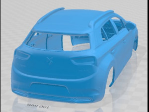 Peugeot DS 6 2017 Printable Body Car Modèles 3D en vedette
