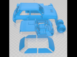 Renault 5 Turbo R Printable Car Model Cetak 3D